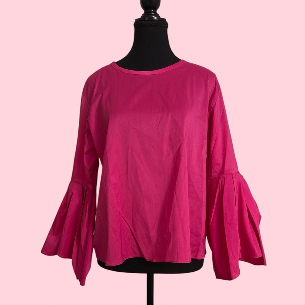 Zara Women's Pink Bell Sleeve Top
